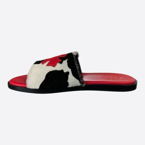 Chrome Hearts Red Cross Patch Cow Slides - Picture 6 of 8